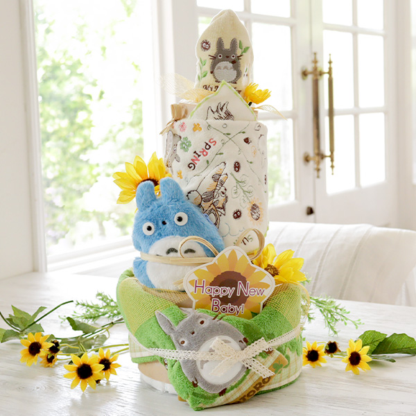 【おむつケーキ】トトロトリプルタワーおむつケーキ