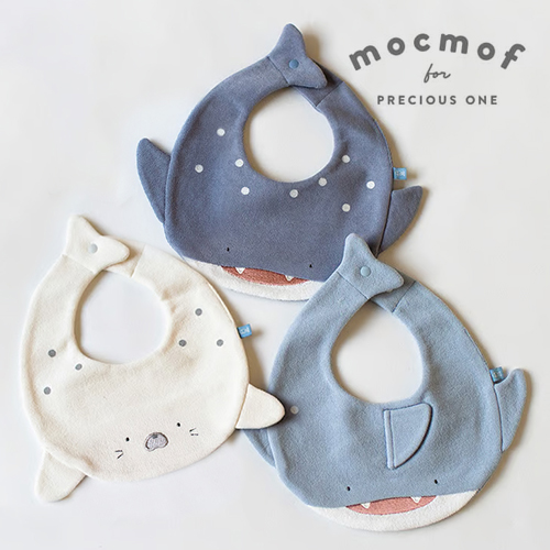 【出産祝い】mocmof（モクモフ） スタイ ほにゅうるい水族館