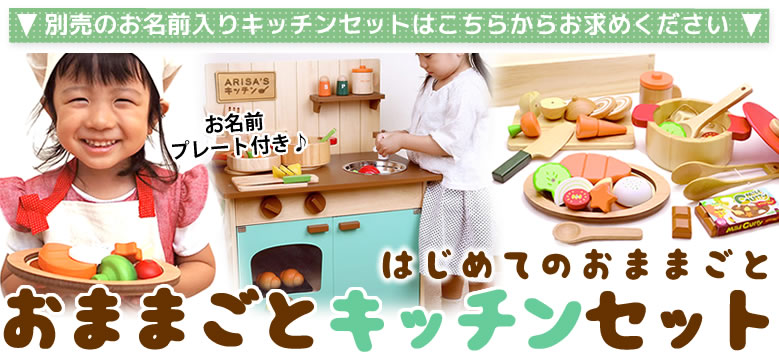 【おむつケーキにプラス】知育玩具　はじめてのおままごと（マイキッチン）（お名前プレート付き）
