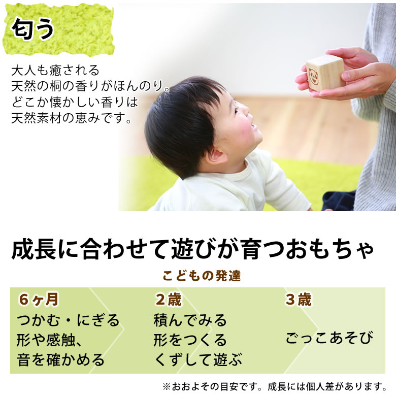 はじめてのつみ木 キリコロ（お名前入り、桐箱付）