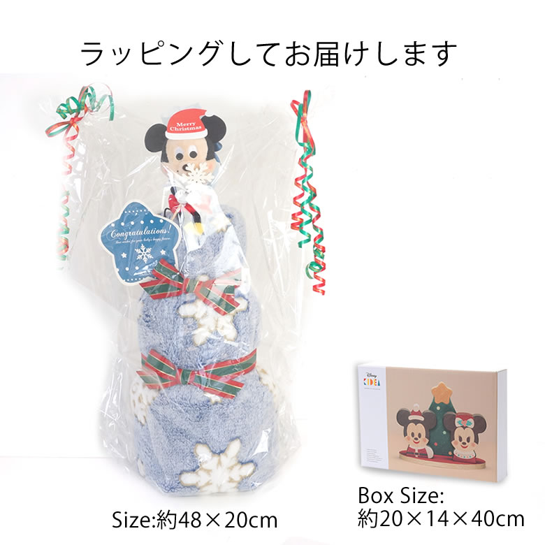 
ディズニー　ミッキー・ミニーブランケットおむつケーキ＆KIDEAクリスマスセット