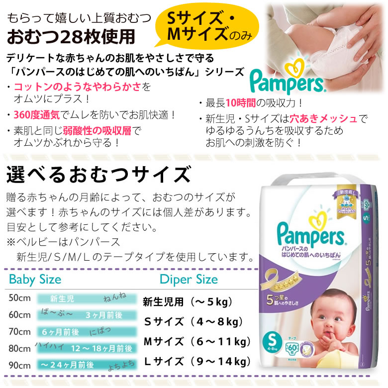 パンパースS/Mサイズ28枚使用