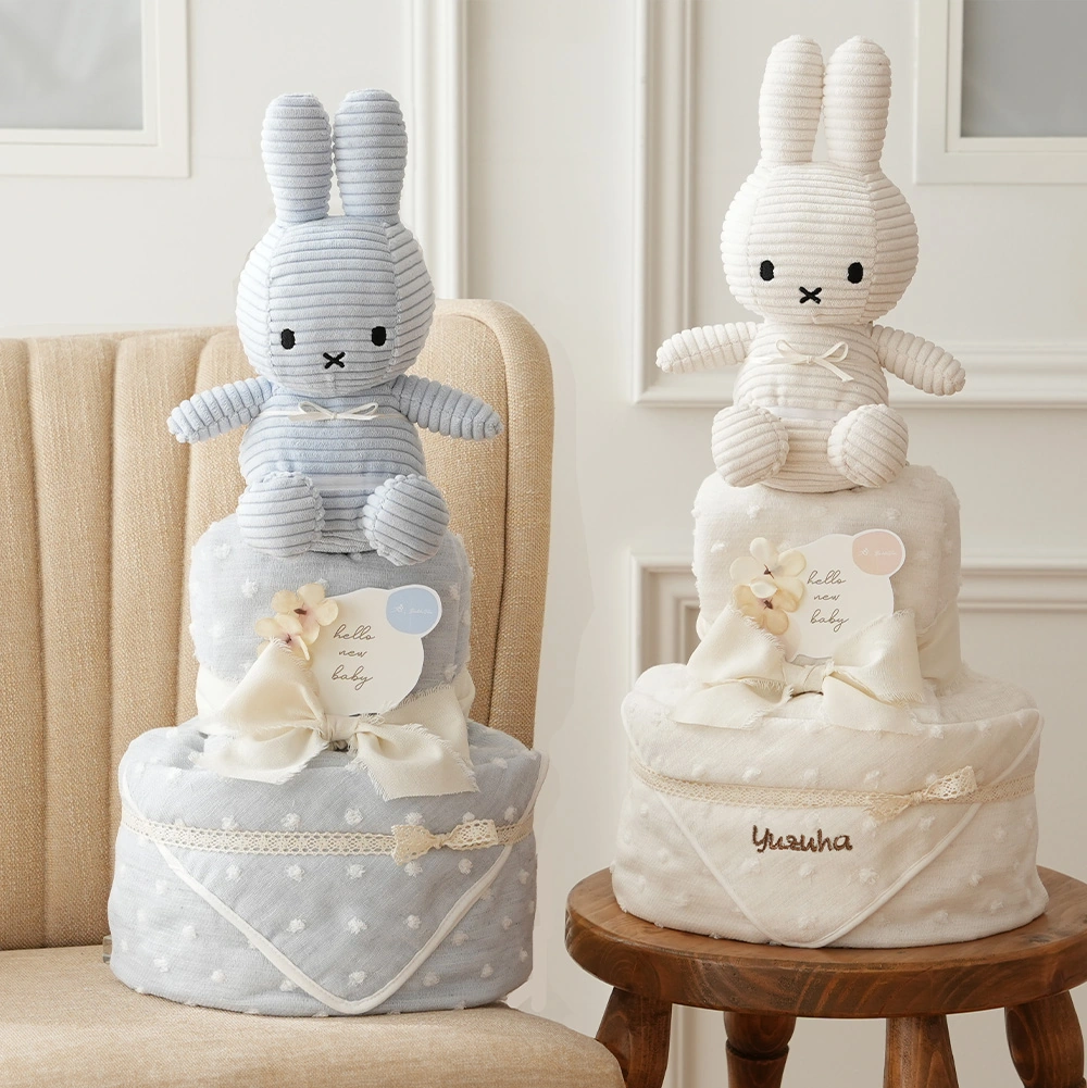 コーデュロイミッフィー プレシャスタオルおむつケーキ