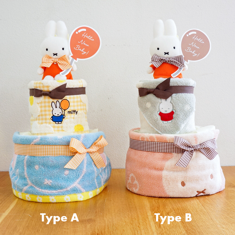 2段のおむつケーキ