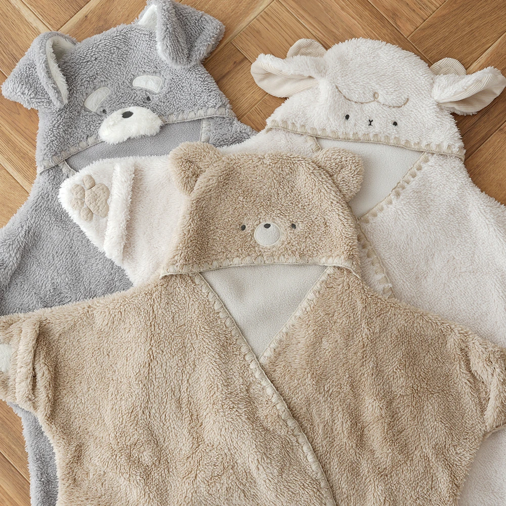 【出産祝い おくるみ】mocmof（モクモフ）アニマルベビーおくるみ