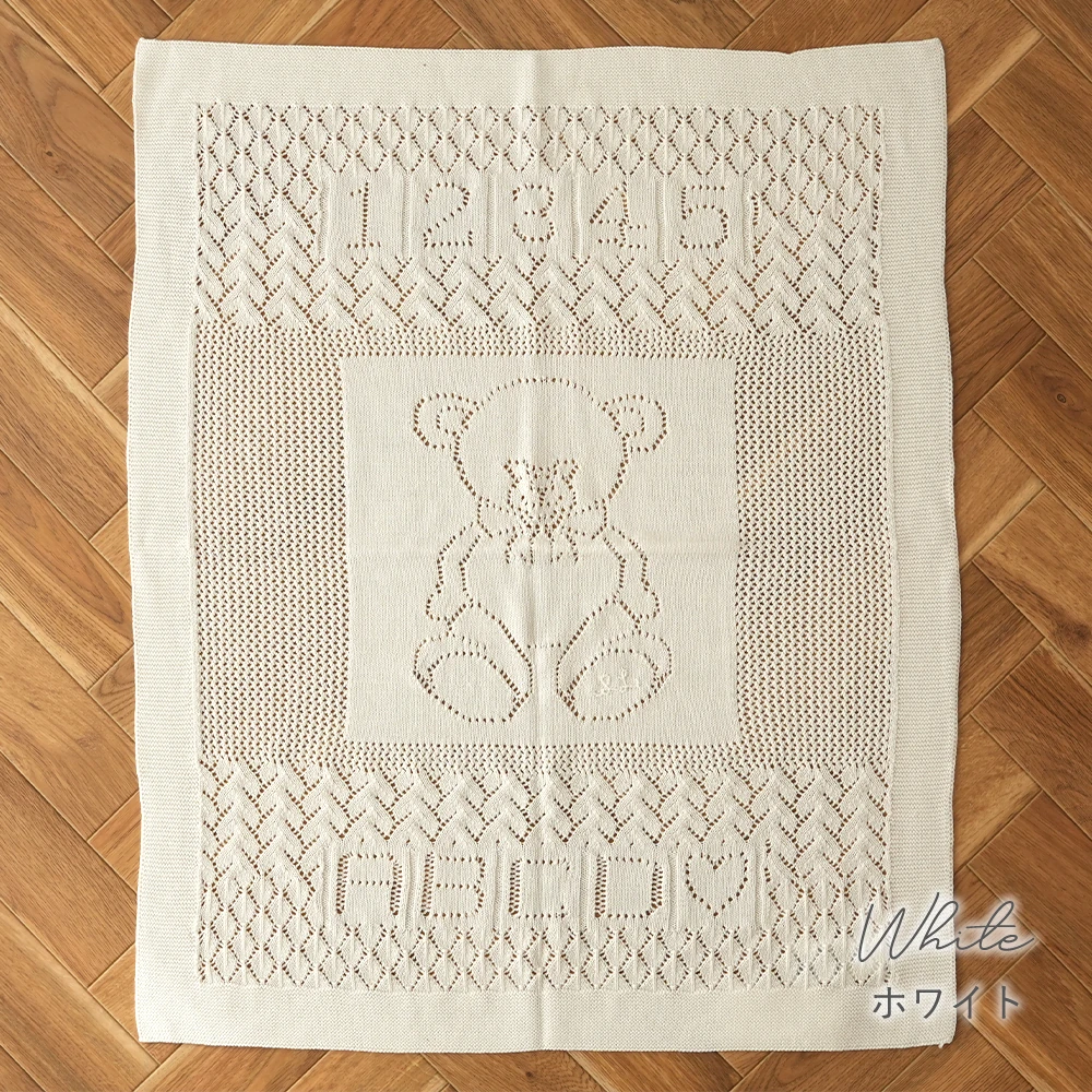 POLO RALPH LAUREN(ポロ ラルフローレン)ベビー ブランケット おくるみ ホワイト