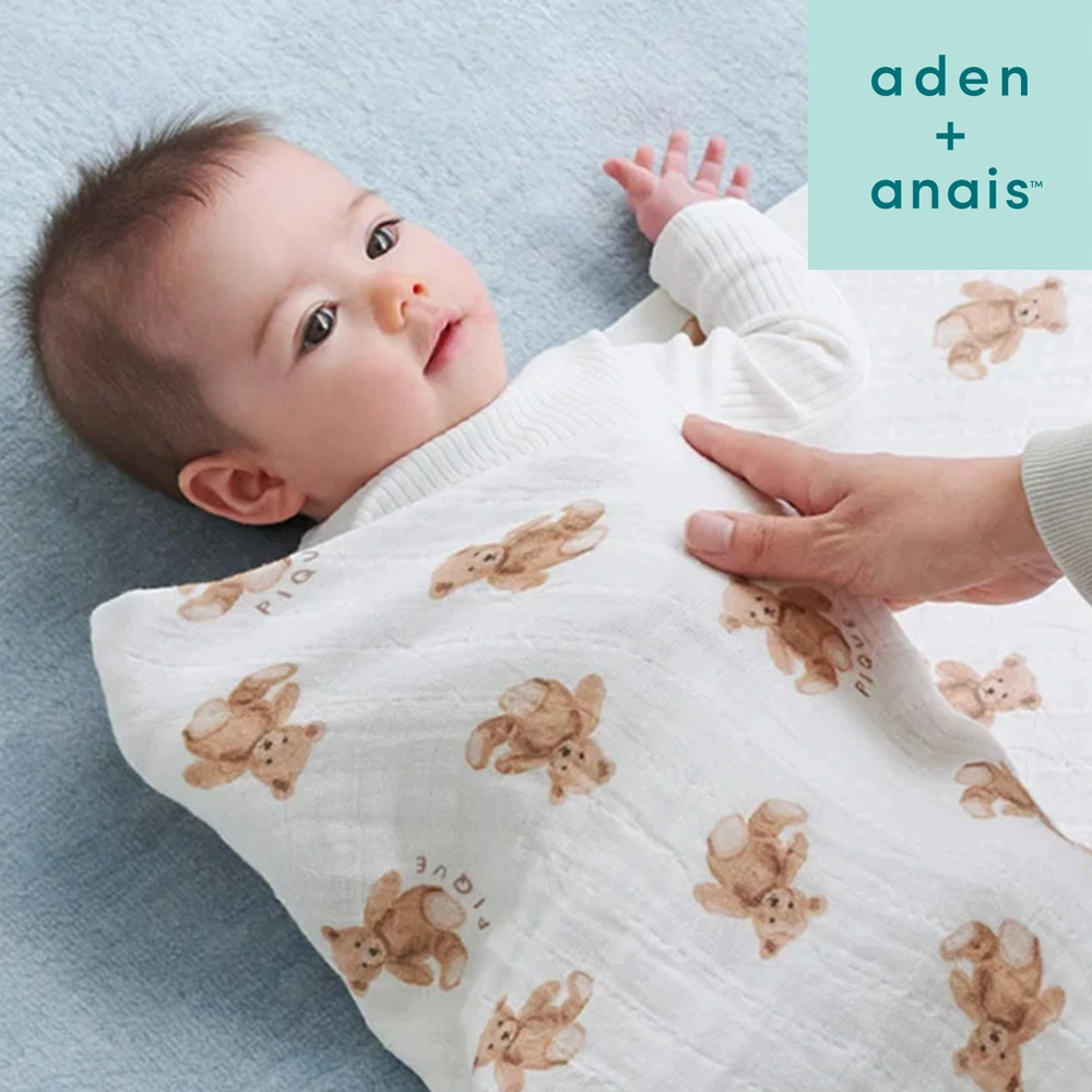 【出産祝い おくるみ】aden + anais gelato pique おくるみスワドル 2枚入り