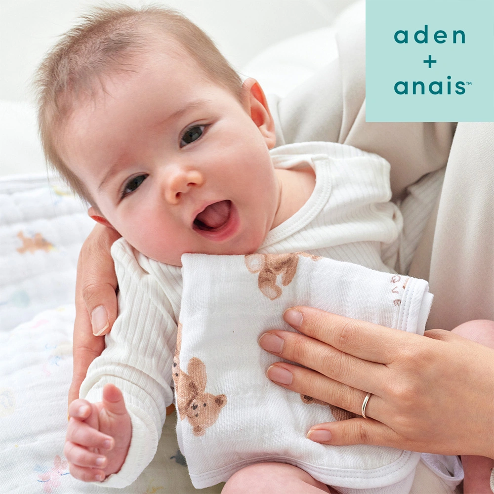 【出産祝い おくるみ】aden + anais gelato pique ウォッシュクロス・ガーゼハンカチ2枚入り