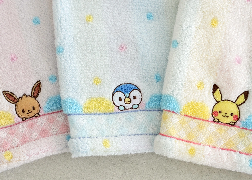 ちょこんとかわいいモンポケ刺繍