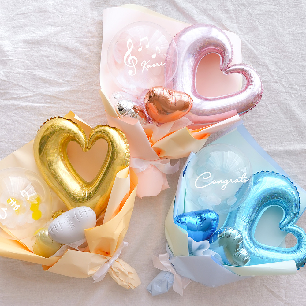 Hara 2月28日到着　バルーンブーケ ハートバルーンブーケ（メッセージシール付き）