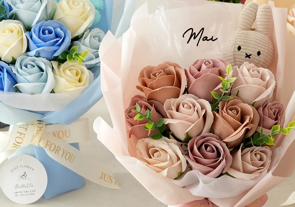 枯れずに長く楽しめるソープフラワー