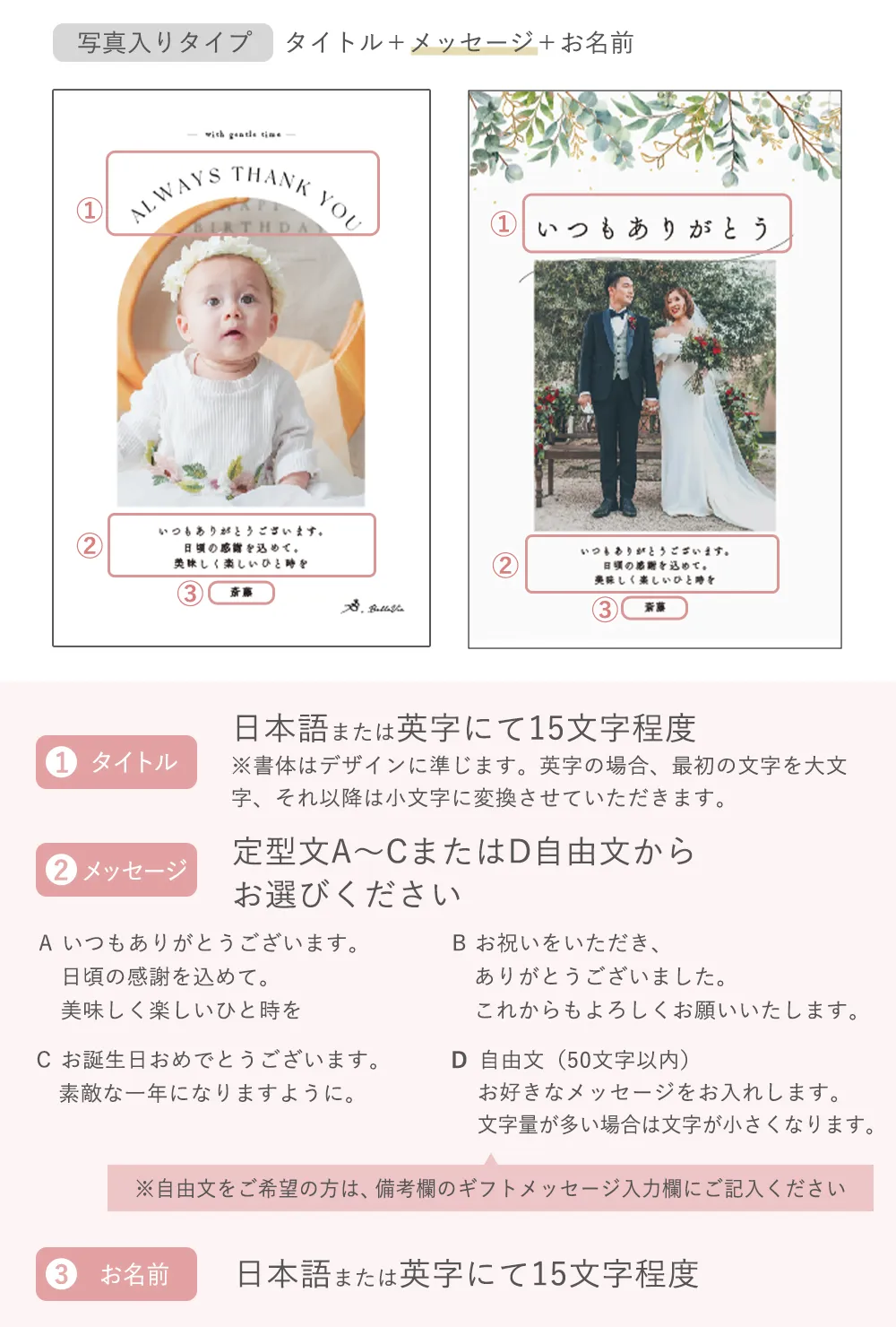 ベルビー アイスコーヒー2本ギフトセット(名前・写真入り)+オリジナルキーホルダー ラベルデザインレイアウト