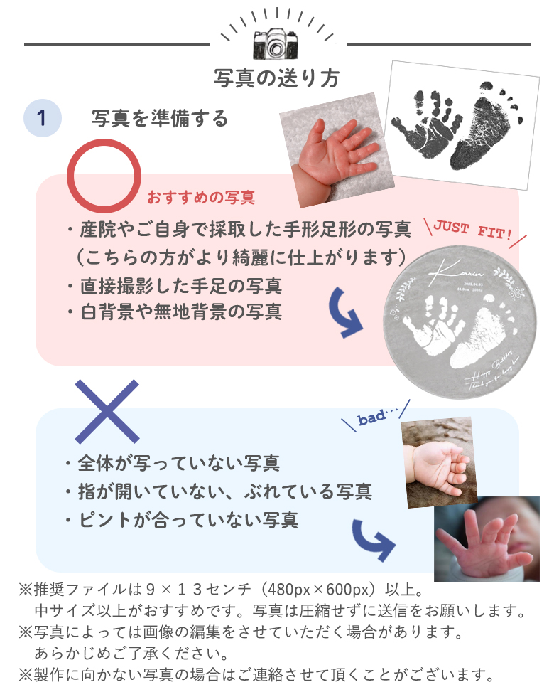 名入れ位置とデザイン