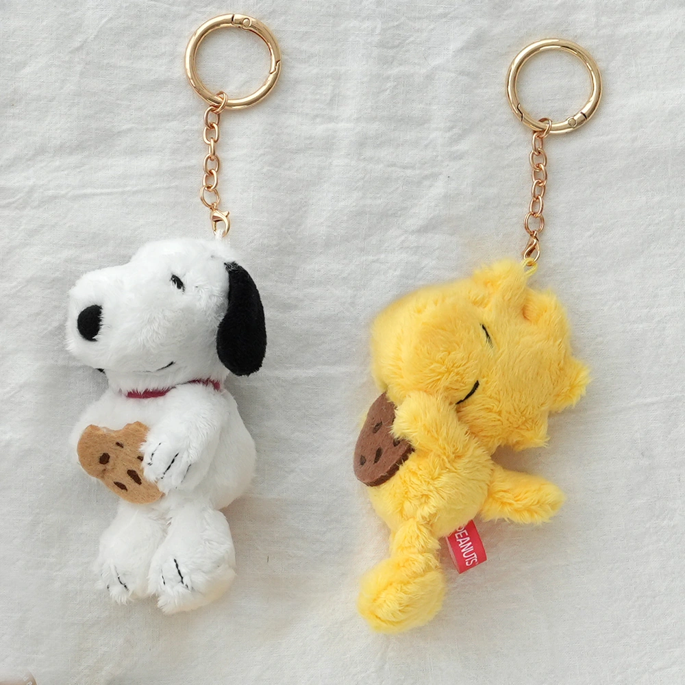 【ぬいぐるみ単品】スヌーピー ふわくた カラビナ ぬいぐるみ クッキー