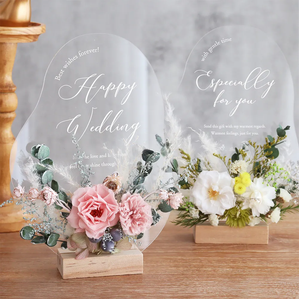 プリザーブドフラワーメッセージアクリルボード		
