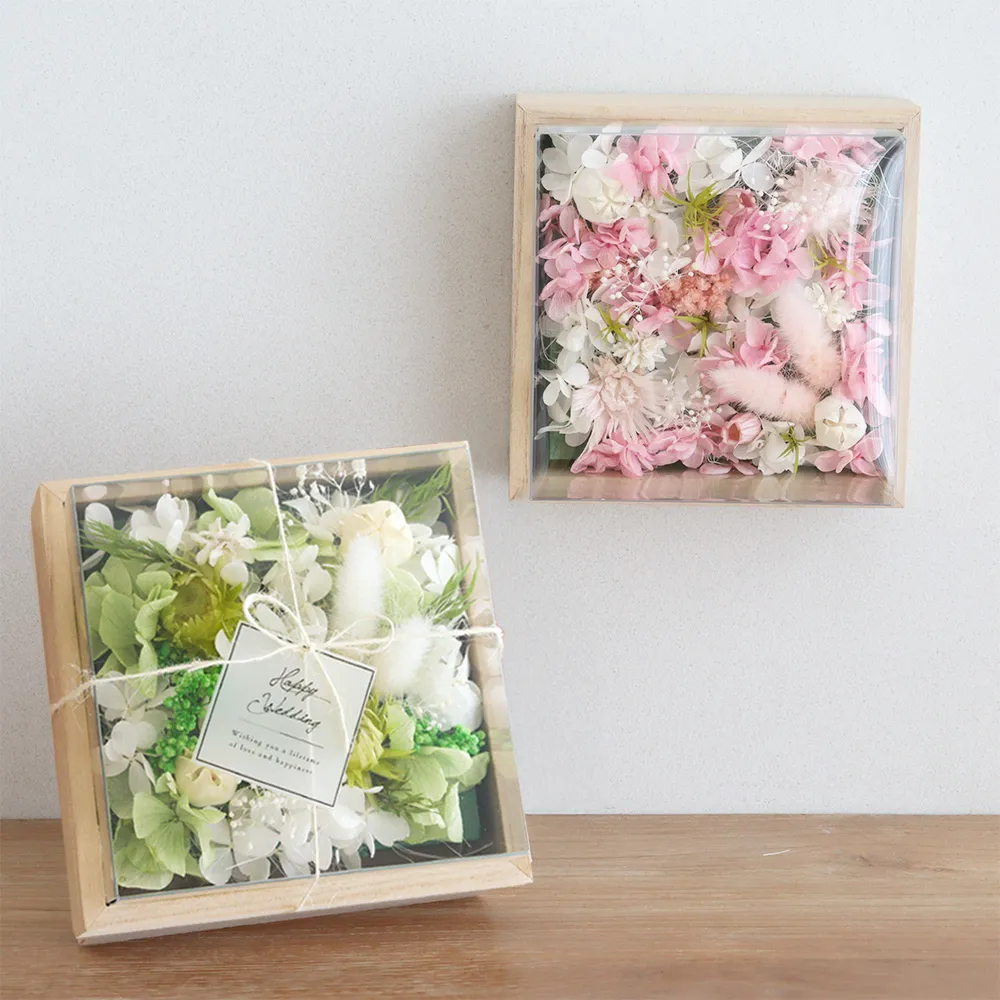 プリザーブドフラワー ナチュラルウッドボックス