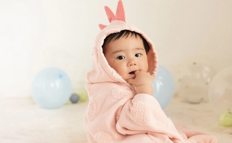 SOF(ソフ)フード付きバスタオル 恐竜